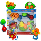 Fareto Baby Infant Colourful Plastic Non Toxic Pack of 5 Attractive Rattles toys for newborns(F561)