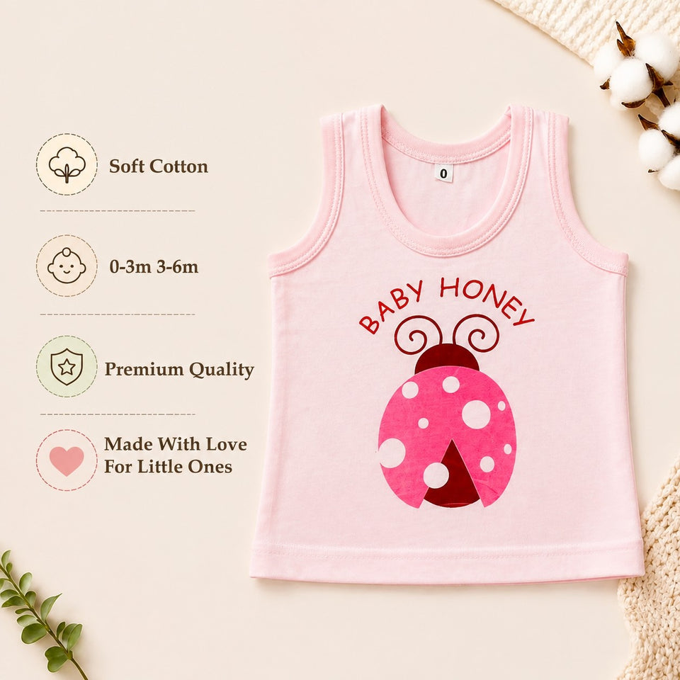 Fareto New Born Baby Cut Vest (Baniyan) Pack of 3 (F220)