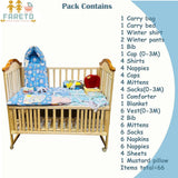 FARETO NEW BORN BABY MONSOON SEASON HOSPITAL ESSENTIALS PACK OF 66 ITEMS (0-6 MONTHS)