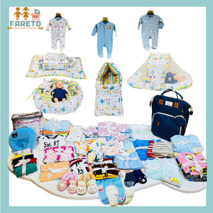 FARETO NEW BORN BABY PREMIUM QUALITY PURELY WINTER ESSENTIALS 133 IN 1 ( 0-6MONTHS)