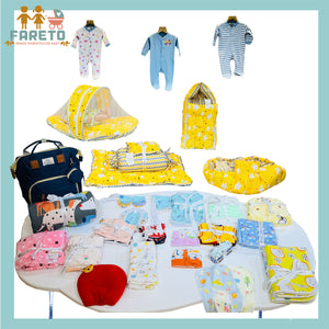 Fareto New Born Baby Hospital Essentials winter pack of 100 (0-6 months)