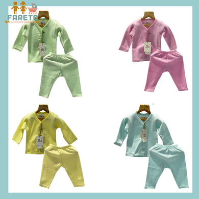 Fareto Baby front open Winter season thermal set(Pack of 4) Colours may vary