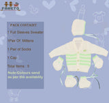 Fareto New Born Baby Sweater Set(pack of 4) Color As per the availability