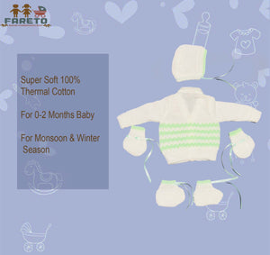 Fareto New Born Baby Sweater Set(pack of 4) Color As per the availability