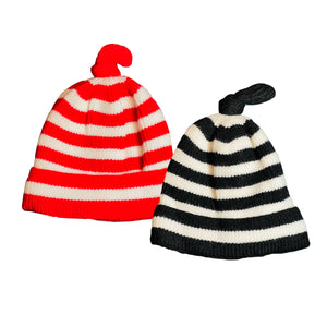 Fareto New Born Baby Super Warm Winter Wollen Cap (Pack of 2)(6 Month to 2 Years)(Round Line)