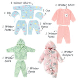 Fareto Newborn Baby Winter Clothing Combo Set – 22 in 1 Woolen & Fleece Essentials Kit for 0–6 Months | Super soft All in 1 winter clothing set | Gift Set for Newborns(F604)