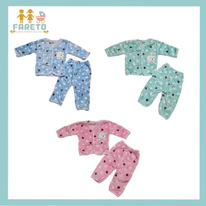 Fareto New Born Baby Winter Season Clothing Set Pack Of 3 (0-3 Months)(Colors May Vary)