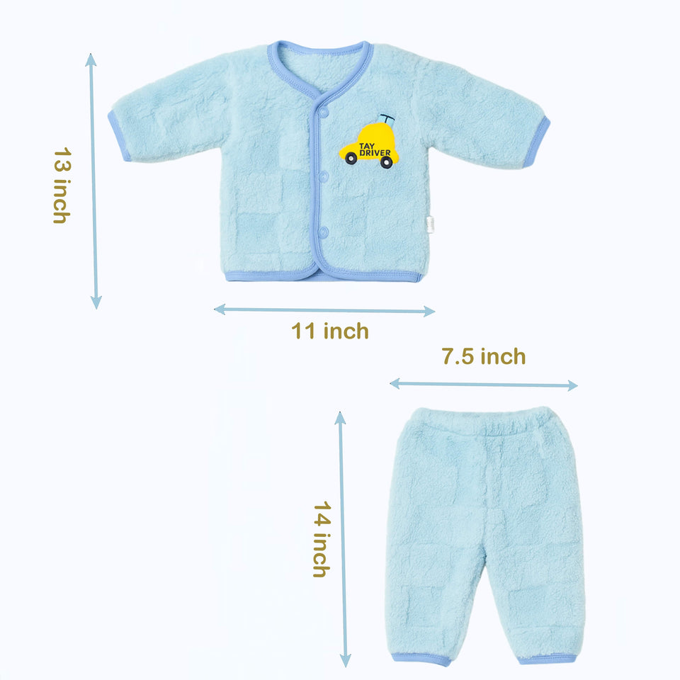 Fareto New Born Baby Winter Wear  Clothing Set Pack Of 3 (0-3 Months)(Colors May Vary)