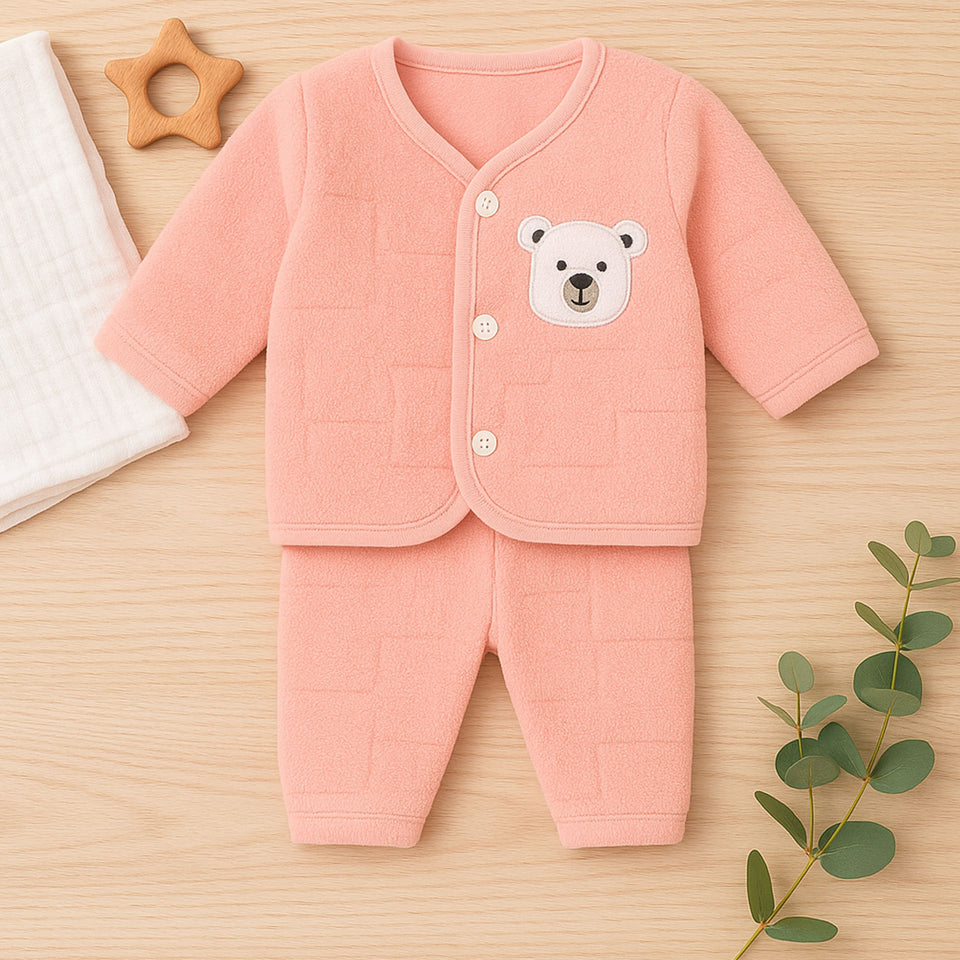 Fareto New Born Baby Winter Wear  Clothing Set Pack Of 3 (0-3 Months)(Colors May Vary)