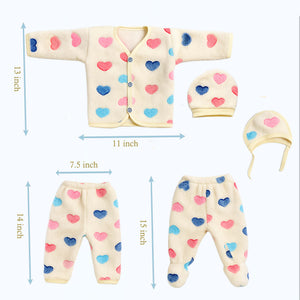 newborn winter dresses Fareto Newborn Baby Warm Winter Wear Clothes, 5 Pcs Set Cotton Baby Bo – FaretoBaby