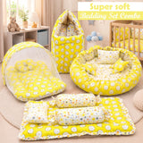 Fareto Complete Bedding Set essentials Combo For Baby (0-6 Months)(yellow ship)(F165)