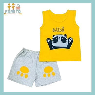 Fareto Baby Boys & Girls Summer Wear T -Shirt & Shorts Set | Dress Clothing Set