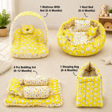 Fareto Complete Bedding Set essentials Combo For Baby (0-6 Months)(yellow ship)(F165)