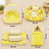 Fareto Complete Bedding Set essentials Combo For Baby (0-6 Months)(yellow ship)(F165)