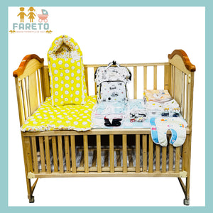 Fareto New Born Baby Premium Quality 54 In 1 Hospital Essentials Combo (0-6 Months)