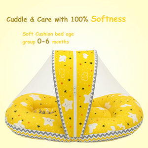 Fareto Complete Bedding Set essentials Combo For Baby (Cloud Yellow) (0-6 Months)