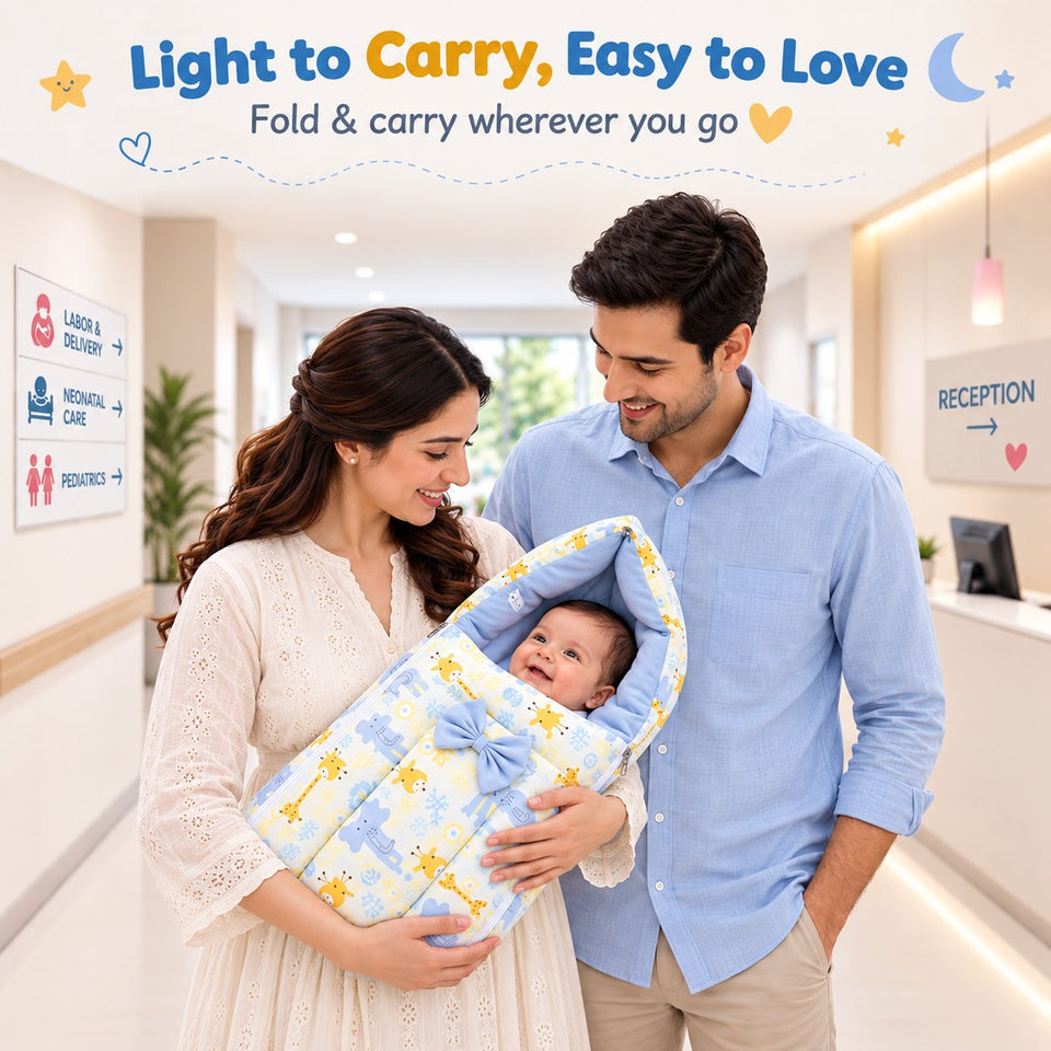 Fareto Premium Complete Baby Bedding Set Essentials Combo – Soft & Comfortable Bedding Kit For Newborns (0–6 Months)(F825)