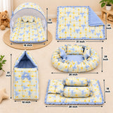 Fareto Premium Complete Baby Bedding Set Essentials Combo – Soft & Comfortable Bedding Kit For Newborns (0–6 Months)(F826)
