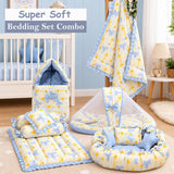 Fareto Premium Complete Baby Bedding Set Essentials Combo – Soft & Comfortable Bedding Kit For Newborns (0–6 Months)(F826)