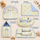 Fareto Premium Complete Baby Bedding Set Essentials Combo – Soft & Comfortable Bedding Kit For Newborns (0–6 Months)(F826)