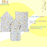 Fareto Organic Cotton Muslin Bedding Set Essentials For Newborn Baby (0-12 Months )(F554)