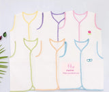 Fareto New Born Baby Super Soft Cotton Embroidery Jhabla | Vest (Pack of 6)(0-6 Months)