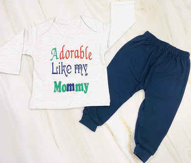 Fareto Baby's Cotton Blend, Cotton T-Shirt and Pants Set.