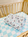 Fareto Baby & Kids Reversible Super Soft Blanket Cum Comforter(Blue Panda) (Size:132*112)(0-8 Years) FaretoBaby