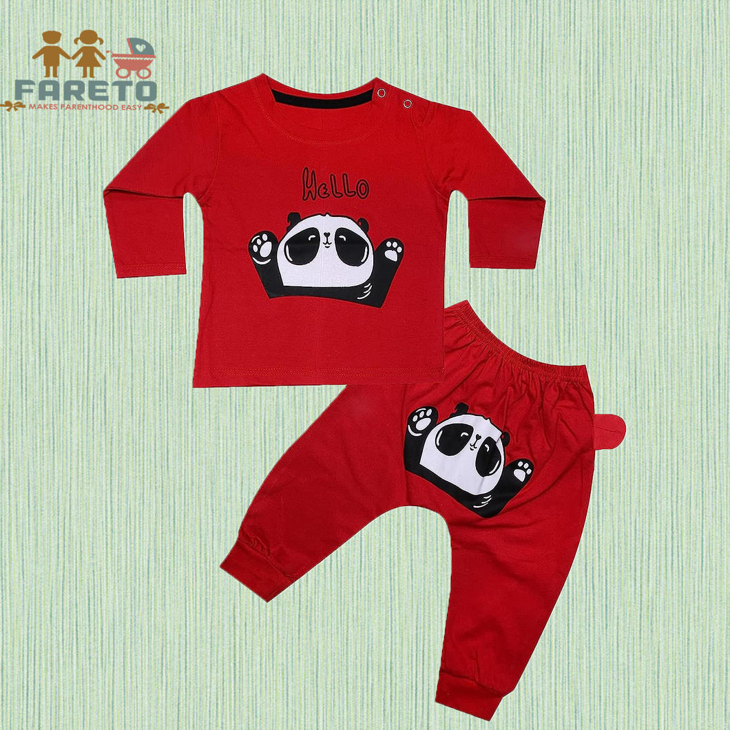 Fareto Baby's Cotton Blend, Cotton T-Shirt and Pants Set. FaretoBaby