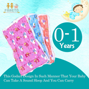 Fareto New Born Baby Hand Carry Bed | Godari | Massage Bed )(0-6 Months)