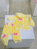 Fareto Winter Wear Clothing Set Shirts and Pyjama With Hood (Pack of 3)(0-3 Months)