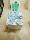 Fareto New born Baby Premium quality Monsoon And Winter Essentials Pack of 62(0-3 Month)(Color and designs may vary)