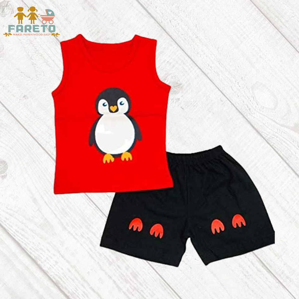 Fareto Baby Boys & Girls Summer Wear T -Shirt & Shorts Set | Dress Clothing Set (Pack of 5)