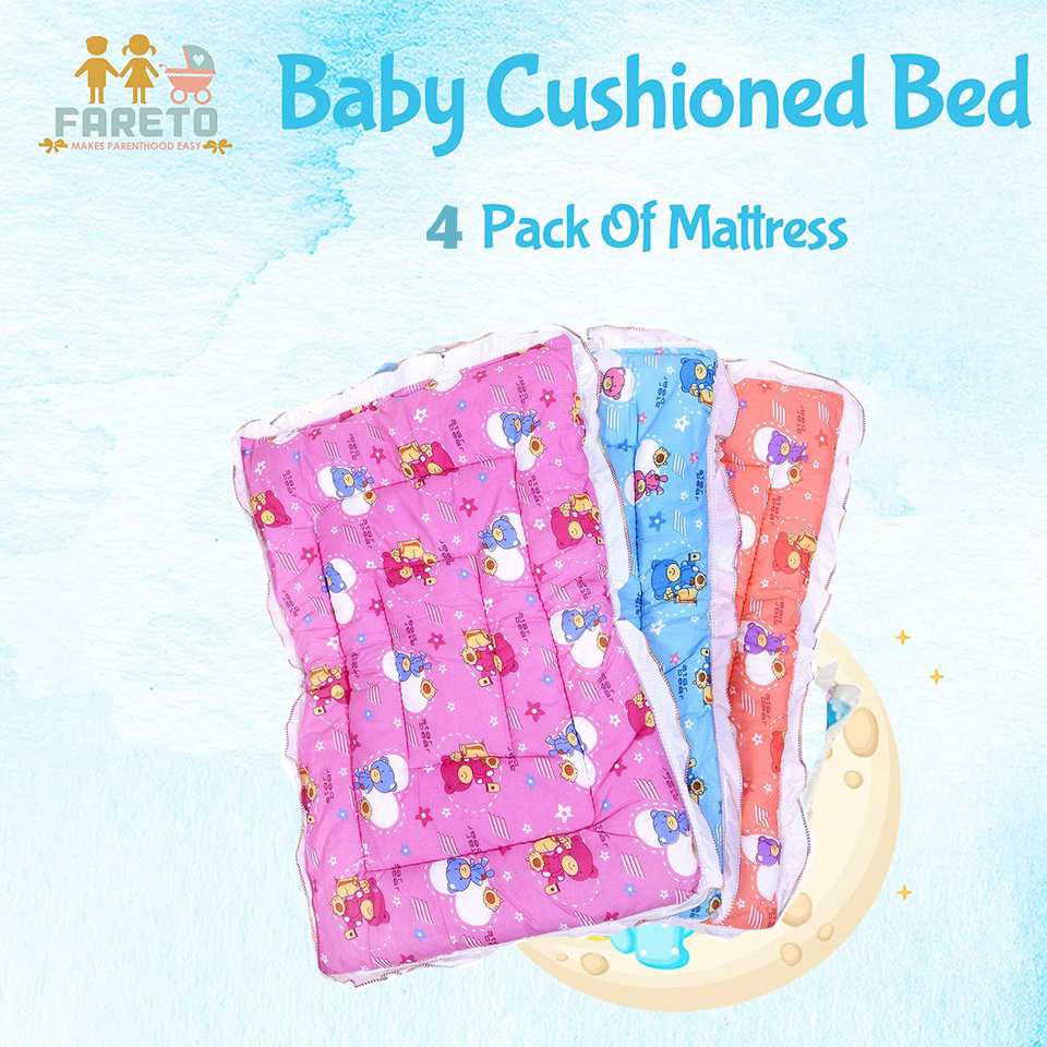Fareto New Born Baby Hand Carry Bed | Godari | Massage Bed )(0-6 Months)