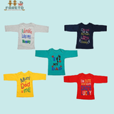 Fareto Baby Boy's & Baby Girl's T-Shirts | T-Shirt | Tees(Pack of 5)