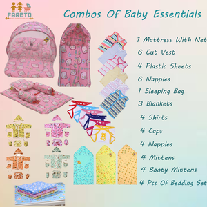 Fareto 45 in 1 New Born Baby Complete Daily Essentials | Gift Pack | Combo Set | (0-6 Months)