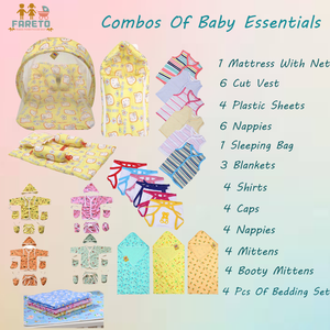 Fareto 45 in1 New Born Baby Complete Daily Essentials | Gift Pack | Combo Set | (0-3 Months)